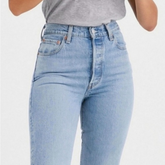 Levi's Ribcage High Rise Bootcut Jeans Samba Tango - Picture 2 of 4